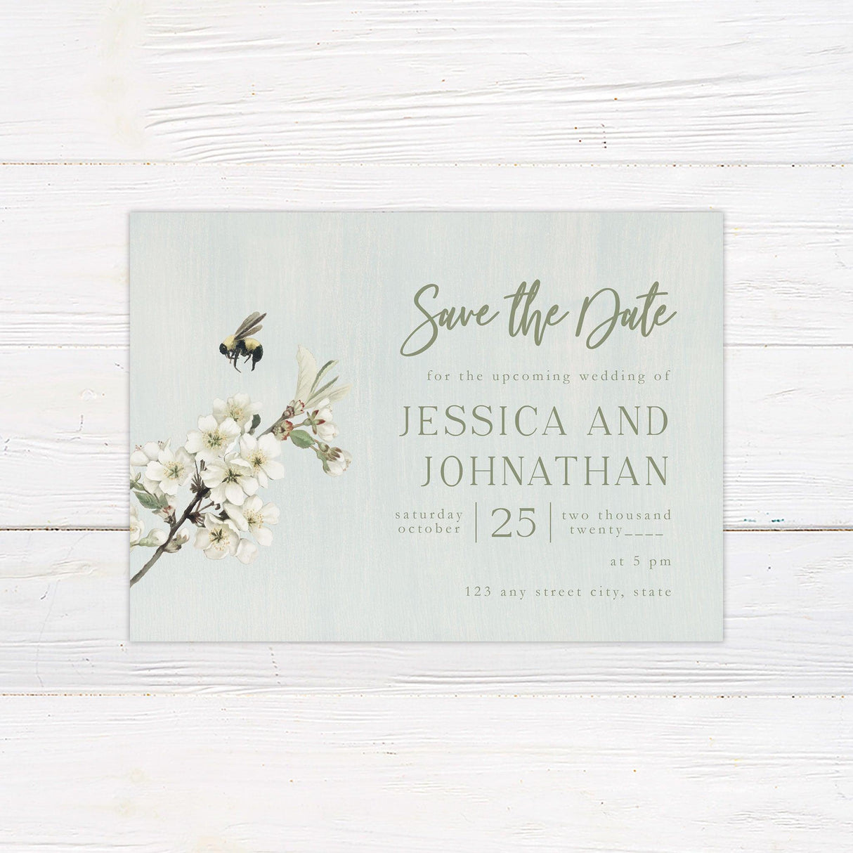 Blossom Bee Invitations - goprintplus