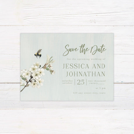 Blossom Bee Invitations - goprintplus