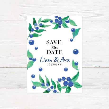 Blue Berry Invitations - goprintplus