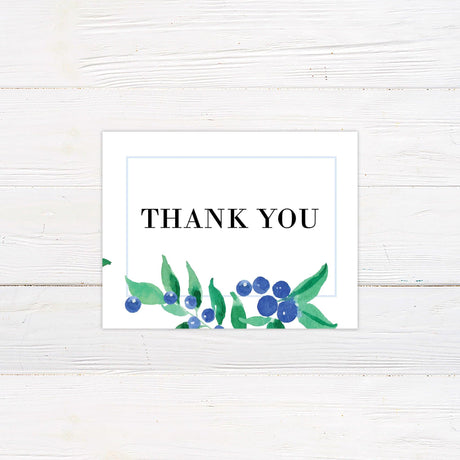 Blue Berry Thank You Card - goprintplus