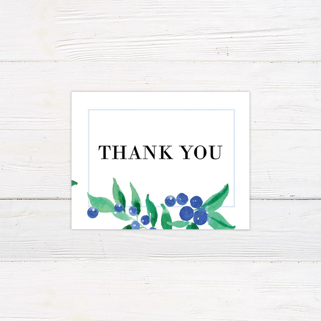 Blue Berry Thank You Card - goprintplus