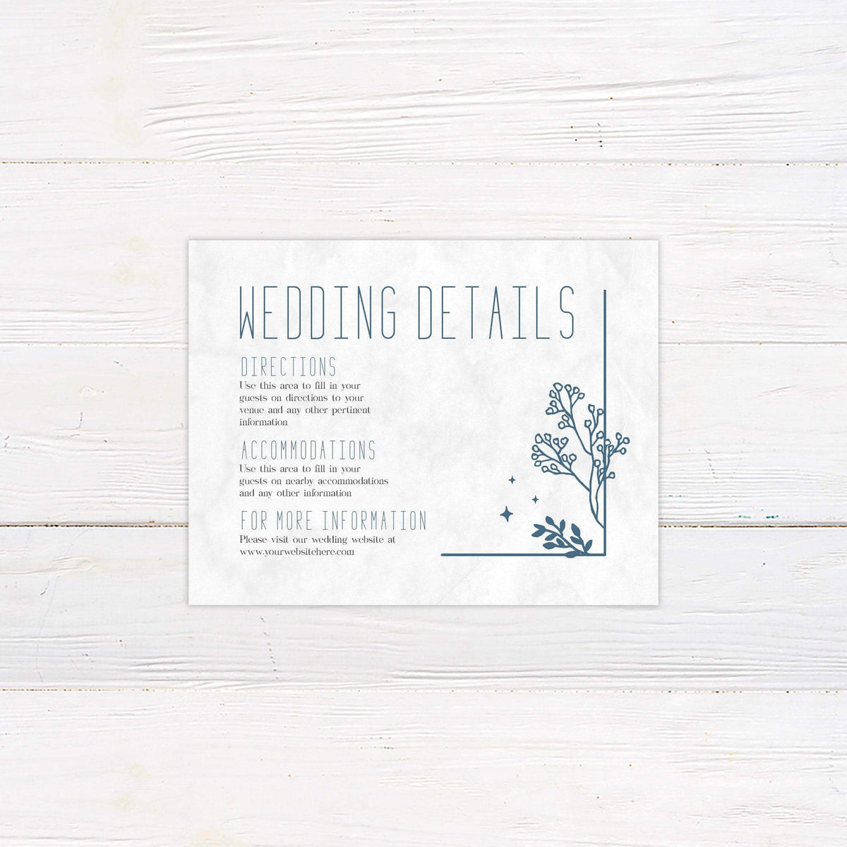 Blue botanical details cards go print plus goprintplus