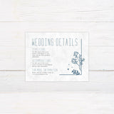 Blue Botanical Invitations - goprintplus