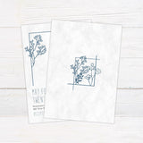 Blue Botanical Invitations - goprintplus