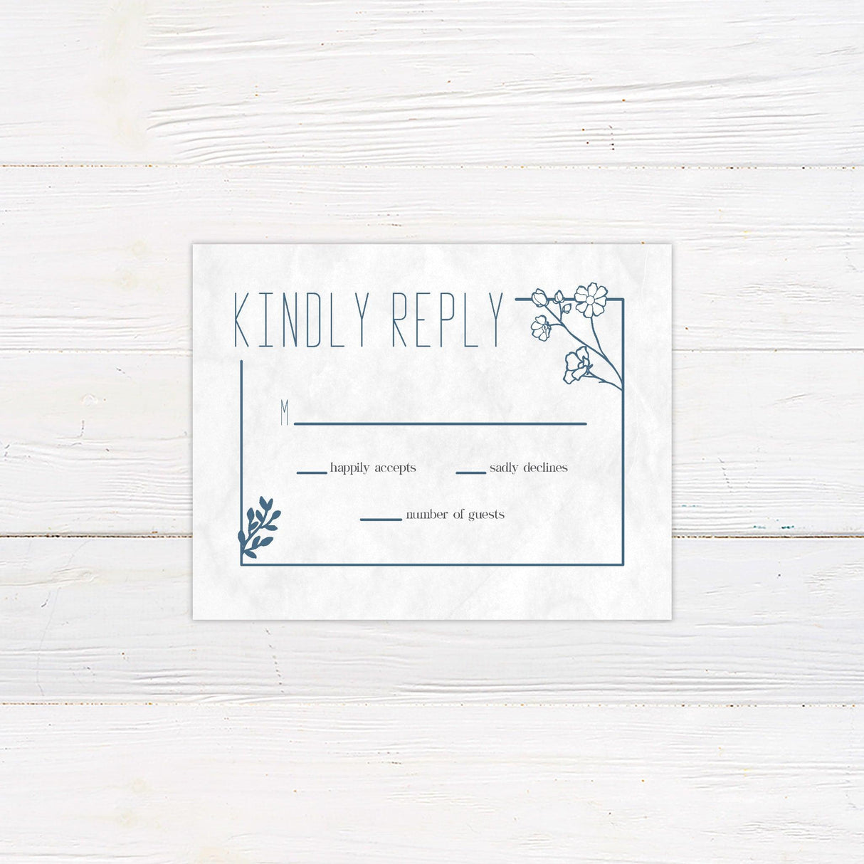 Blue Botanical RSVP - goprintplus