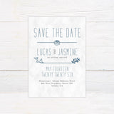 Blue Botanical Invitations - goprintplus