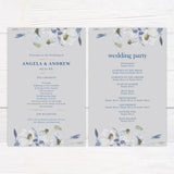 Blue Botanical Watercolor Invitations - goprintplus