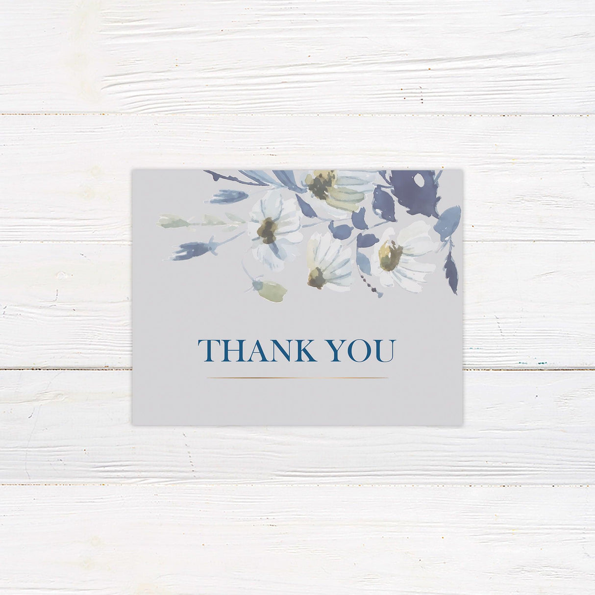 Blue Botanical Watercolor Invitations - goprintplus