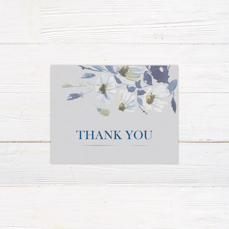 Blue Botanical Watercolor Invitations - goprintplus