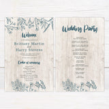 Blue Floral Frame Invitations - goprintplus