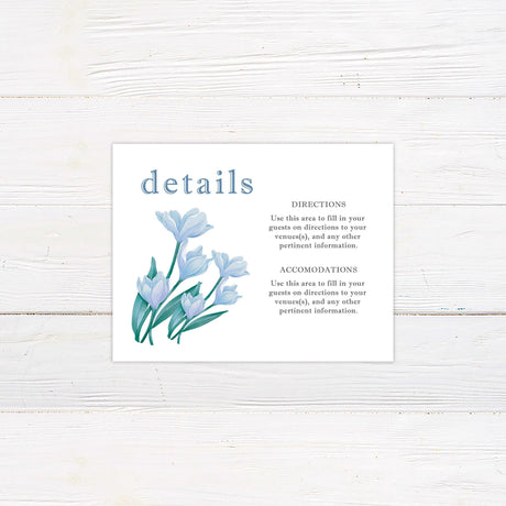 Blue Lily Details Cards - goprintplus