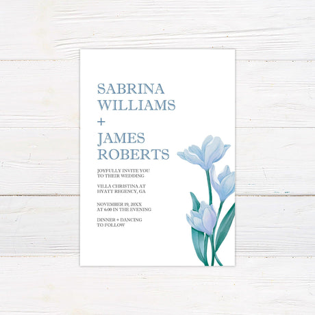 Blue Lily Invitations - goprintplus