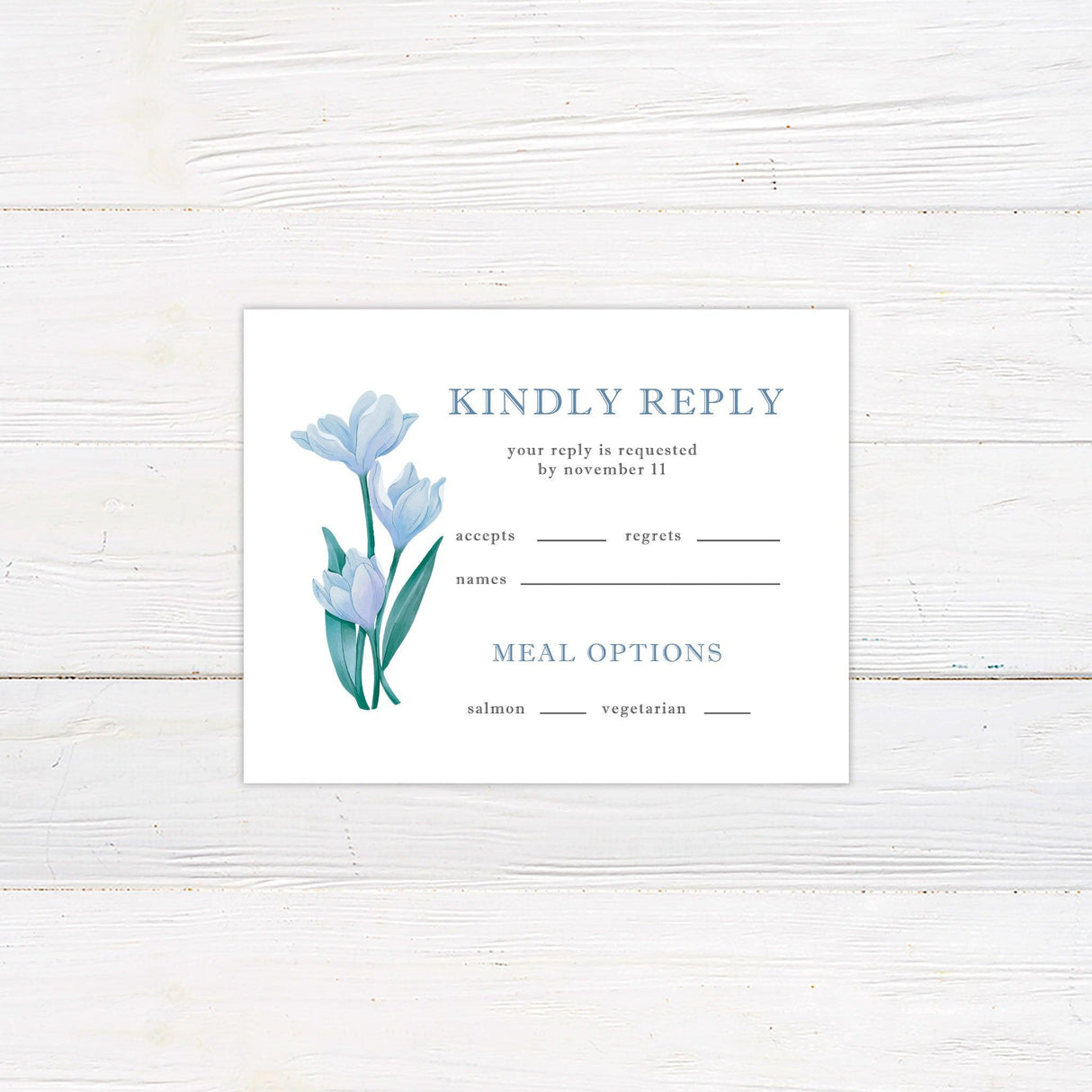 Blue Lily Invitations - goprintplus