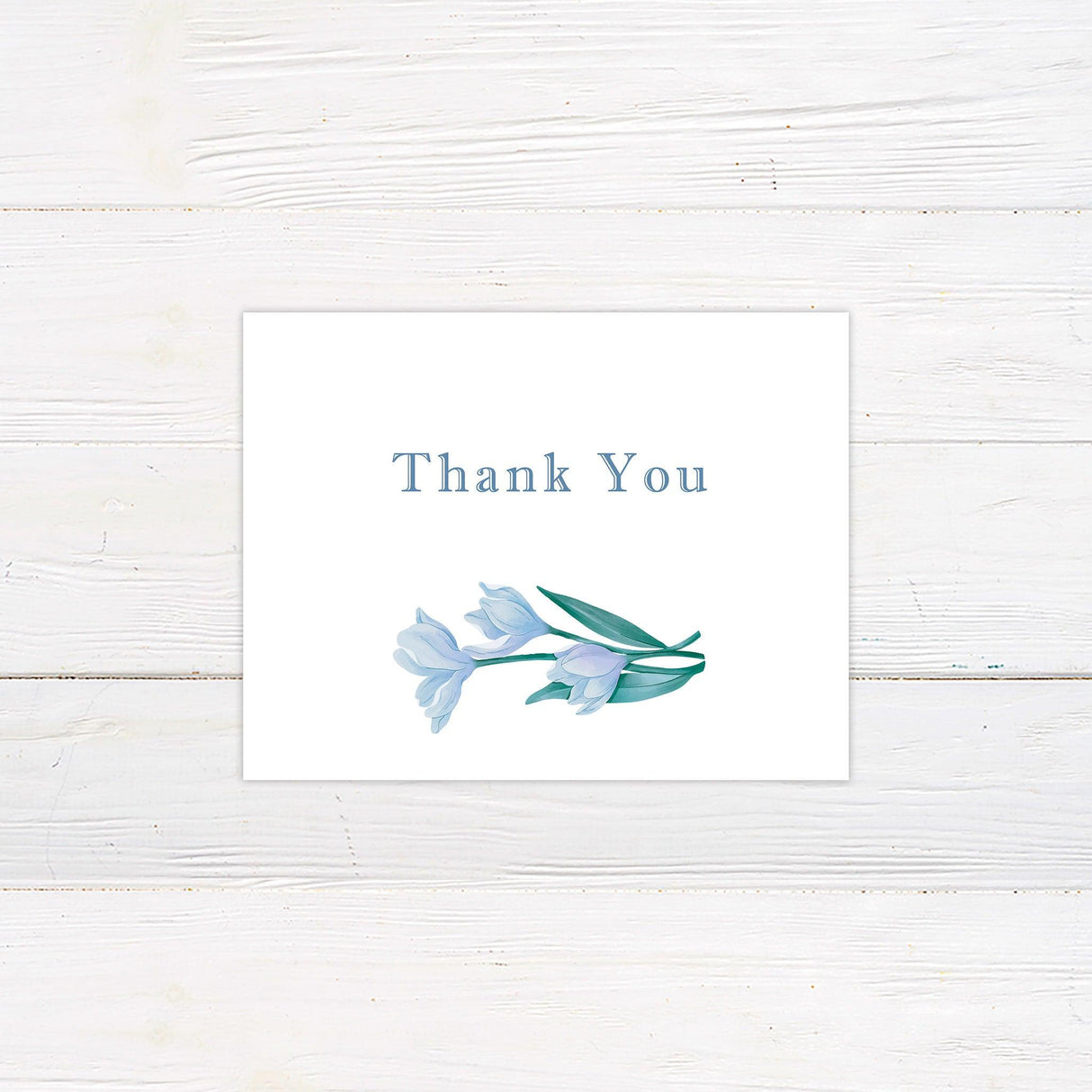 Blue Lily Thank You Card - goprintplus