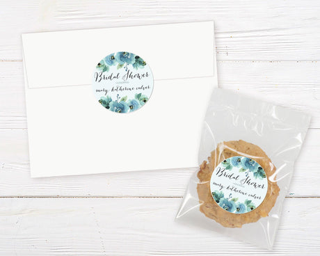 Blue Floral Shower Invitation - goprintplus