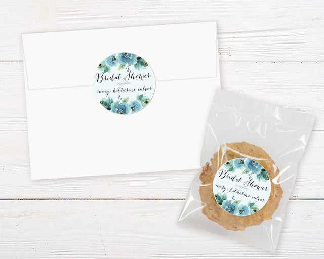 Blue Floral Sticker - goprintplus