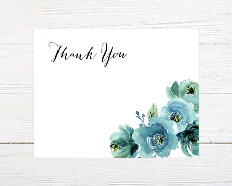 Blue Floral Shower Invitation - goprintplus