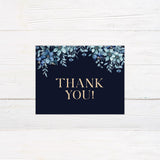 Blue Floral Top Invitations - goprintplus