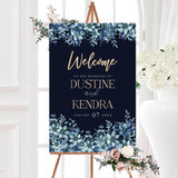 Blue Floral Top Invitations - goprintplus