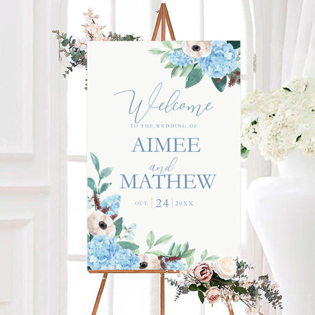 Blue Hydrangea Invitations - goprintplus