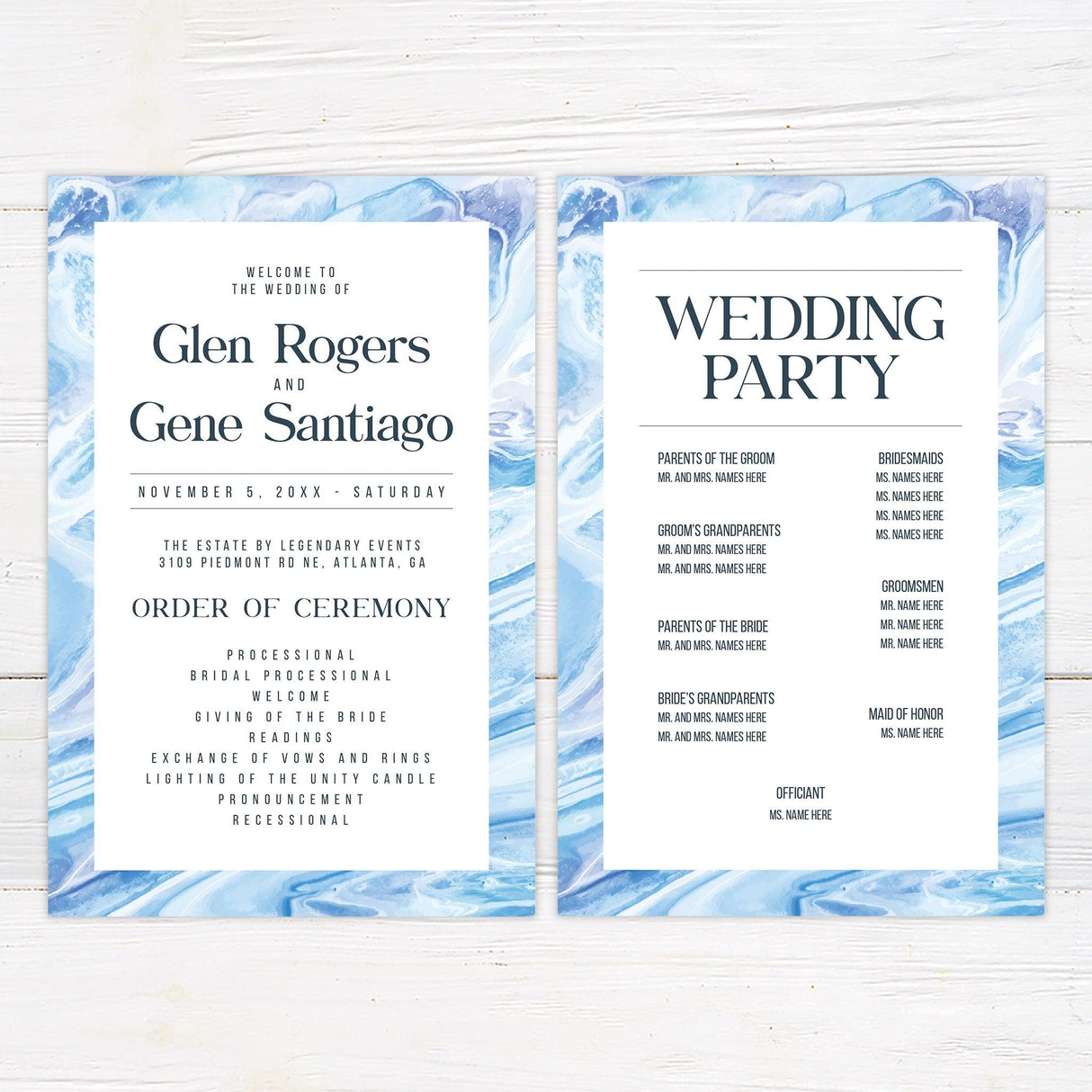 Blue Marble Invitations - goprintplus