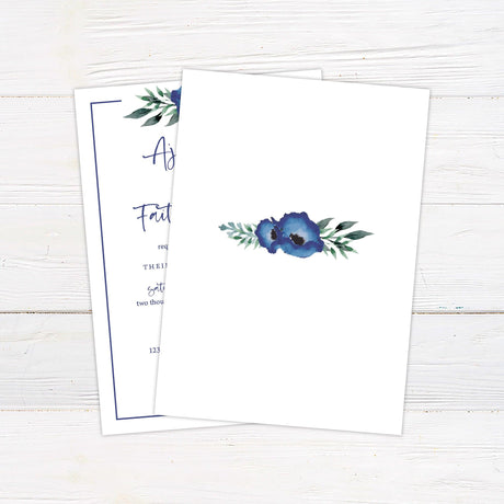 Blue Poppy Invitations - goprintplus