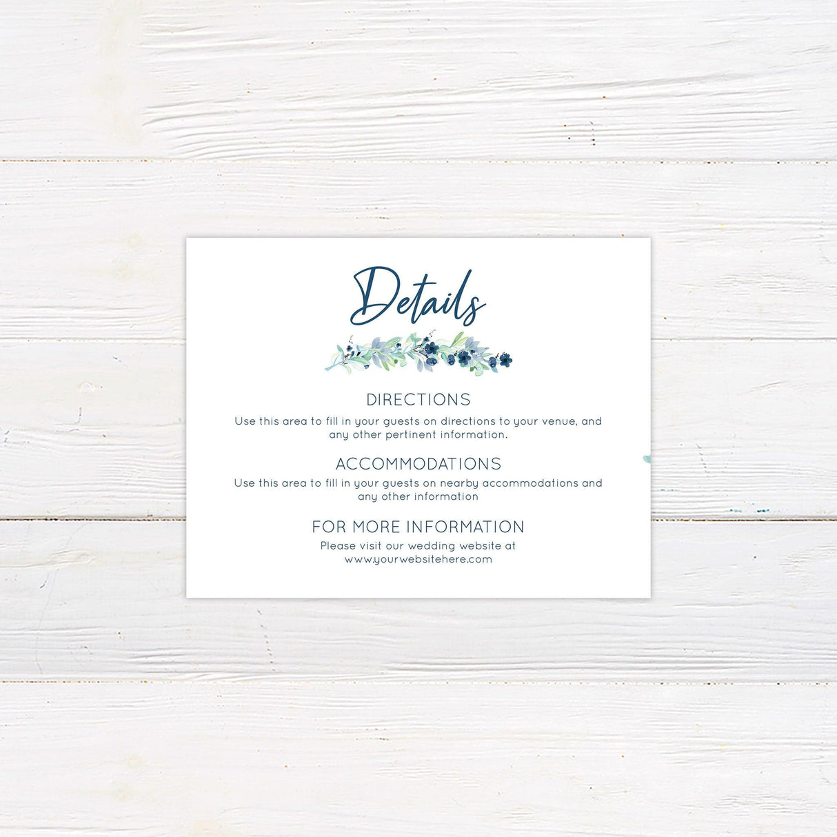 Blue Romance Invitations - goprintplus