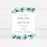 Blue Romance Invitations - goprintplus