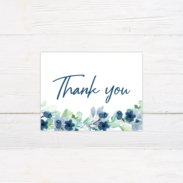 Blue Romance Thank You Card - goprintplus