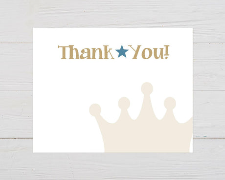 Blue and Gold Thank You Card - goprintplus