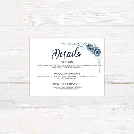 Blue Rose Invitation - goprintplus