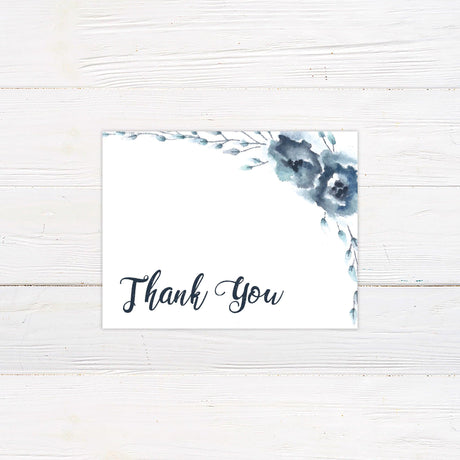Blue Rose Thank You Card - goprintplus
