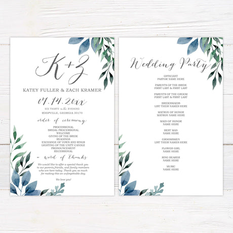 Watercolor Leaves Invitations - goprintplus