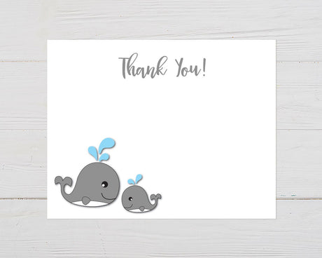 Blue Whales Thank You Card - goprintplus