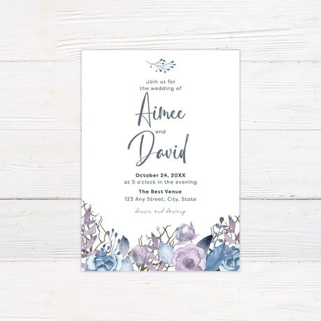 Blue and Lilac Invitations - goprintplus