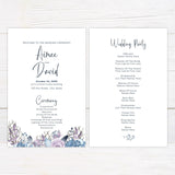 Blue and Lilac Invitations
