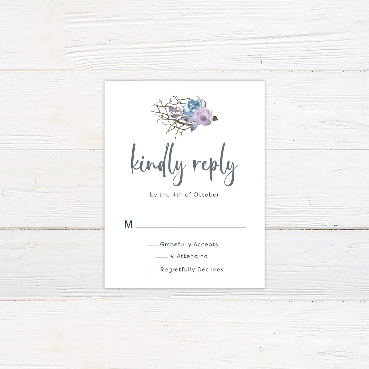 Blue and Lilac RSVP - goprintplus