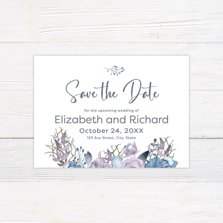 Blue and Lilac Invitations - goprintplus