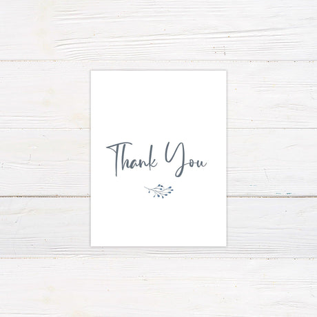 Blue and Lilac Thank You Card - goprintplus