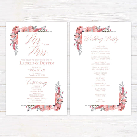 Blush Blooms Invitations - goprintplus