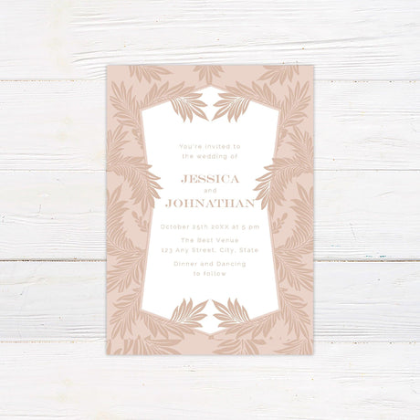 Blush Botanical Invitations - goprintplus