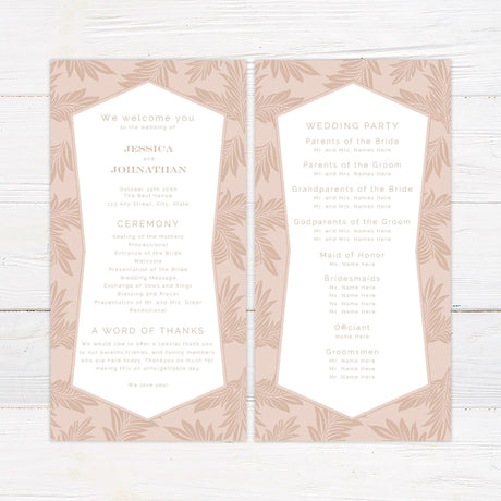 Blush Botanical Invitations - goprintplus