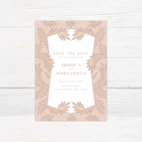 Blush Botanical Invitations - goprintplus