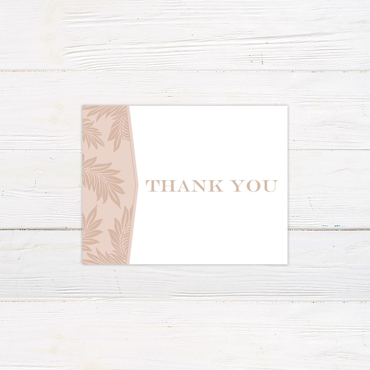 Blush Botanical Thank You Card - goprintplus