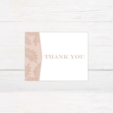 Blush Botanical Thank You Card - goprintplus