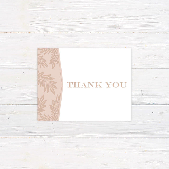 Blush Botanical Thank You Card - goprintplus