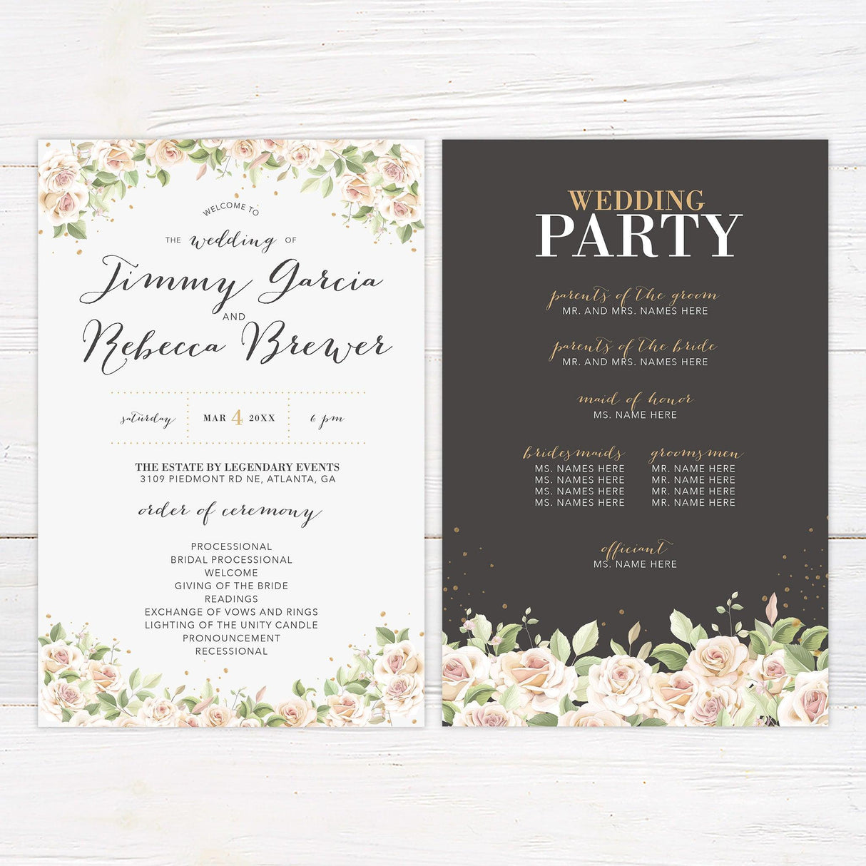 Blush Pink Roses Invitations - goprintplus