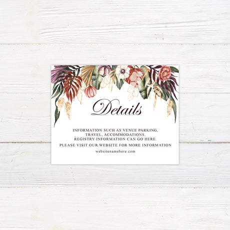 Bohemian Floral Details Cards - goprintplus