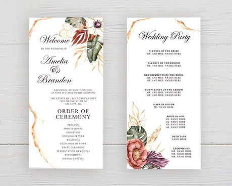 Bohemian Floral Program - goprintplus