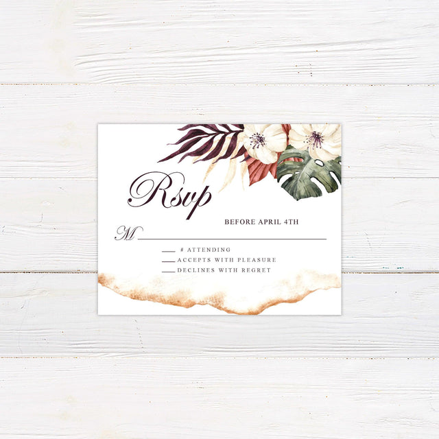 Bohemian Floral RSVP - goprintplus